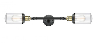 Dover - 2 Light - 5 inch - Black Antique Brass - Adjustable Bath Vanity Light (3442|208L-BAB-G312-LED)