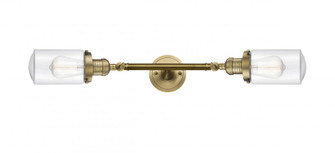 Dover - 2 Light - 5 inch - Brushed Brass - Adjustable Bath Vanity Light (3442|208L-BB-G312-LED)