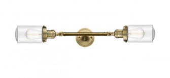 Dover - 2 Light - 5 inch - Brushed Brass - Adjustable Bath Vanity Light (3442|208L-BB-G314)