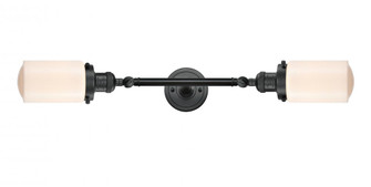 Dover - 2 Light - 5 inch - Matte Black - Adjustable Bath Vanity Light (3442|208L-BK-G311)