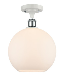 Athens - 1 Light - 10 inch - White Polished Chrome - Semi-Flush Mount (3442|516-1C-WPC-G121-10)