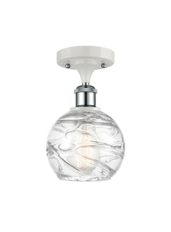 Athens Deco Swirl - 1 Light - 6 inch - White Polished Chrome - Semi-Flush Mount (3442|516-1C-WPC-G1213-6)