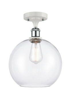 Athens - 1 Light - 10 inch - White Polished Chrome - Semi-Flush Mount (3442|516-1C-WPC-G122-10-LED)