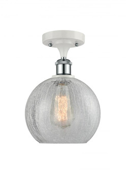 Athens - 1 Light - 8 inch - White Polished Chrome - Semi-Flush Mount (3442|516-1C-WPC-G125-LED)