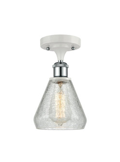 Conesus - 1 Light - 6 inch - White Polished Chrome - Semi-Flush Mount (3442|516-1C-WPC-G275)