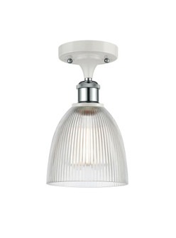 Castile - 1 Light - 6 inch - White Polished Chrome - Semi-Flush Mount (3442|516-1C-WPC-G382-LED)