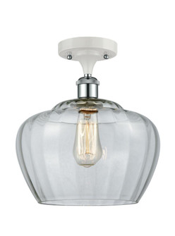 Fenton - 1 Light - 11 inch - White Polished Chrome - Semi-Flush Mount (3442|516-1C-WPC-G92-L)