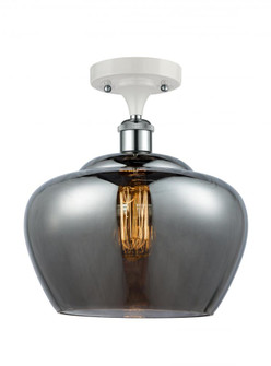 Fenton - 1 Light - 11 inch - White Polished Chrome - Semi-Flush Mount (3442|516-1C-WPC-G93-L-LED)