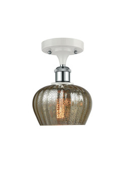Fenton - 1 Light - 7 inch - White Polished Chrome - Semi-Flush Mount (3442|516-1C-WPC-G96-LED)