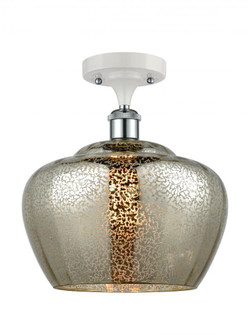 Fenton - 1 Light - 11 inch - White Polished Chrome - Semi-Flush Mount (3442|516-1C-WPC-G96-L-LED)