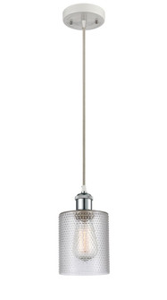 Cobbleskill - 1 Light - 5 inch - White Polished Chrome - Cord hung - Mini Pendant (3442|516-1P-WPC-G112-LED)