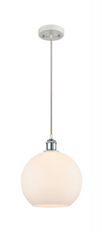 Athens - 1 Light - 10 inch - White Polished Chrome - Cord hung - Mini Pendant (3442|516-1P-WPC-G121-10-LED)