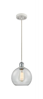 Athens - 1 Light - 8 inch - White Polished Chrome - Cord hung - Mini Pendant (3442|516-1P-WPC-G122-LED)