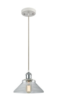 Orwell - 1 Light - 8 inch - White Polished Chrome - Cord hung - Mini Pendant (3442|516-1P-WPC-G132)