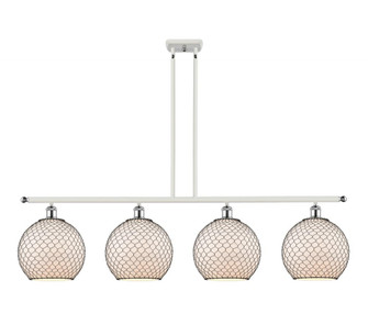Large Farmhouse Chicken Wire 4 Light Island Light (3442|516-4I-WPC-G121-10CBK)