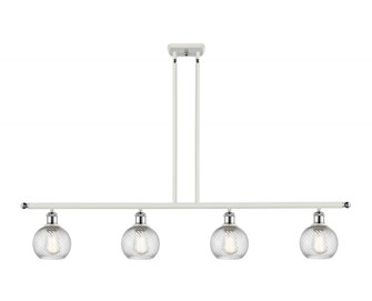 Small Twisted Swirl 4 Light Island Light part of the Ballston Collection (3442|516-4I-WPC-G1214-6-LED)