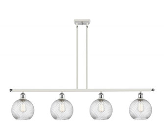 Twisted Swirl 4 Light Island Light part of the Ballston Collection (3442|516-4I-WPC-G1214-8-LED)