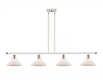 Orwell - 4 Light - 48 inch - White Polished Chrome - Stem hung - Island Light (3442|516-4I-WPC-G131-LED)