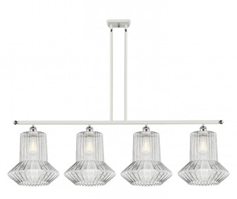 Springwater - 4 Light - 50 inch - White Polished Chrome - Stem hung - Island Light (3442|516-4I-WPC-G212)