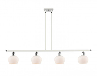 Fenton - 4 Light - 48 inch - White Polished Chrome - Stem hung - Island Light (3442|516-4I-WPC-G91-LED)