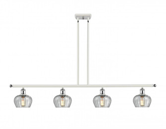 Fenton - 4 Light - 48 inch - White Polished Chrome - Stem hung - Island Light (3442|516-4I-WPC-G92-LED)