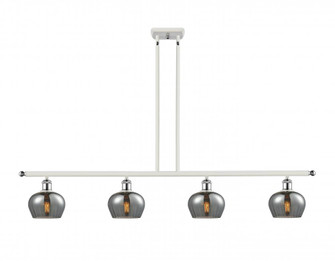 Fenton - 4 Light - 48 inch - White Polished Chrome - Stem hung - Island Light (3442|516-4I-WPC-G93-LED)