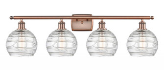 Athens Deco Swirl - 4 Light - 38 inch - Antique Copper - Bath Vanity Light (3442|516-4W-AC-G1213-8)