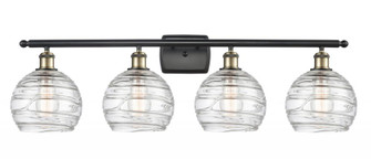 Athens Deco Swirl - 4 Light - 38 inch - Black Antique Brass - Bath Vanity Light (3442|516-4W-BAB-G1213-8)