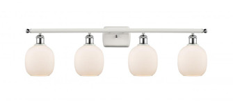 Belfast - 4 Light - 36 inch - White Polished Chrome - Bath Vanity Light (3442|516-4W-WPC-G101)