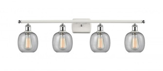 Belfast - 4 Light - 36 inch - White Polished Chrome - Bath Vanity Light (3442|516-4W-WPC-G104)