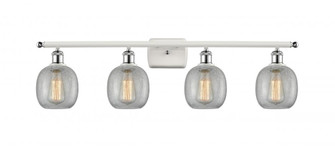 Belfast - 4 Light - 36 inch - White Polished Chrome - Bath Vanity Light (3442|516-4W-WPC-G105)