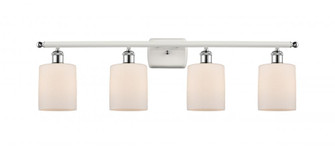 Cobbleskill - 4 Light - 35 inch - White Polished Chrome - Bath Vanity Light (3442|516-4W-WPC-G111-LED)