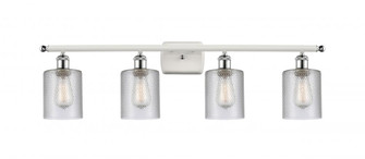 Cobbleskill - 4 Light - 35 inch - White Polished Chrome - Bath Vanity Light (3442|516-4W-WPC-G112-LED)