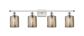Cobbleskill - 4 Light - 35 inch - White Polished Chrome - Bath Vanity Light (3442|516-4W-WPC-G116-LED)