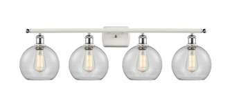 Athens - 4 Light - 38 inch - White Polished Chrome - Bath Vanity Light (3442|516-4W-WPC-G122-LED)