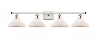 Orwell - 4 Light - 38 inch - White Polished Chrome - Bath Vanity Light (3442|516-4W-WPC-G131-LED)