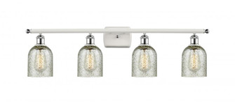 Caledonia - 4 Light - 35 inch - White Polished Chrome - Bath Vanity Light (3442|516-4W-WPC-G259-LED)