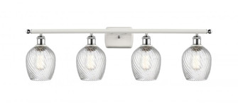 Salina - 4 Light - 36 inch - White Polished Chrome - Bath Vanity Light (3442|516-4W-WPC-G292)