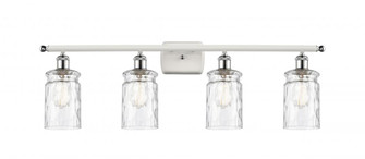 Candor - 4 Light - 35 inch - White Polished Chrome - Bath Vanity Light (3442|516-4W-WPC-G352-LED)