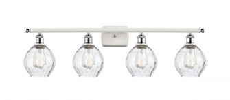 Waverly - 4 Light - 36 inch - White Polished Chrome - Bath Vanity Light (3442|516-4W-WPC-G362)