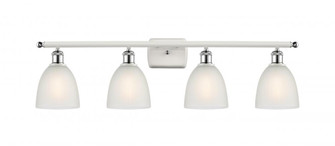 Castile - 4 Light - 36 inch - White Polished Chrome - Bath Vanity Light (3442|516-4W-WPC-G381)
