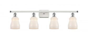 Ellery - 4 Light - 35 inch - White Polished Chrome - Bath Vanity Light (3442|516-4W-WPC-G391-LED)