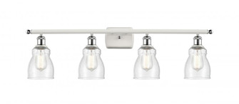 Ellery - 4 Light - 35 inch - White Polished Chrome - Bath Vanity Light (3442|516-4W-WPC-G394-LED)