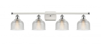 Dayton - 4 Light - 36 inch - White Polished Chrome - Bath Vanity Light (3442|516-4W-WPC-G412-LED)