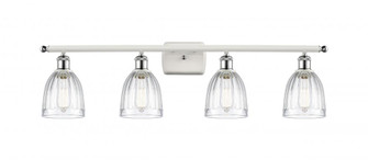 Brookfield - 4 Light - 36 inch - White Polished Chrome - Bath Vanity Light (3442|516-4W-WPC-G442-LED)