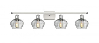 Fenton - 4 Light - 37 inch - White Polished Chrome - Bath Vanity Light (3442|516-4W-WPC-G92-LED)