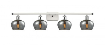 Fenton - 4 Light - 37 inch - White Polished Chrome - Bath Vanity Light (3442|516-4W-WPC-G93-LED)