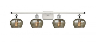 Fenton - 4 Light - 37 inch - White Polished Chrome - Bath Vanity Light (3442|516-4W-WPC-G96-LED)