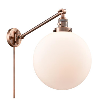 Beacon - 1 Light - 12 inch - Antique Copper -Adjustable Swing Arm (3442|237-AC-G201-12)