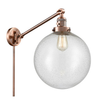Beacon - 1 Light - 12 inch - Antique Copper -Adjustable Swing Arm (3442|237-AC-G204-12-LED)